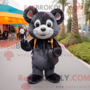 Maskot karakter af en sort...