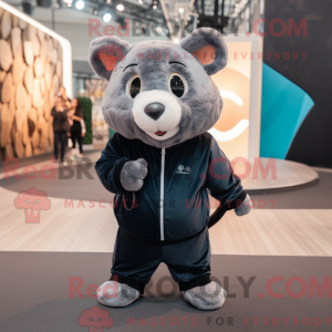 Maskot karakter af en sort...