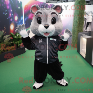 Maskot karakter af en sort...