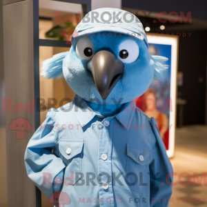 Maskotfigur af en cyandue...