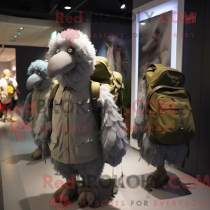 Maskot karakter af en grå...