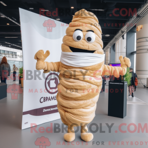 Mascot character of a Beige...