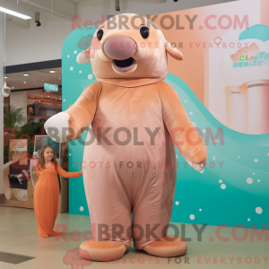 Mascot character of a Peach...