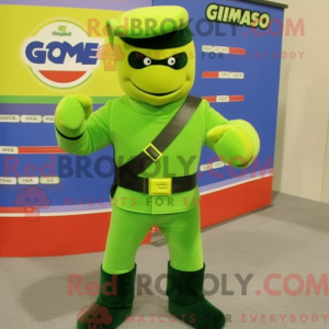 Mascot character of a Lime...
