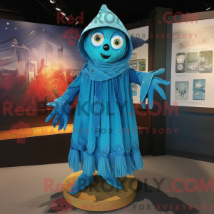 Mascot character of a Cyan...
