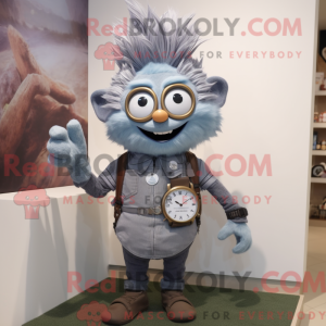 Maskottchen einer grauen...