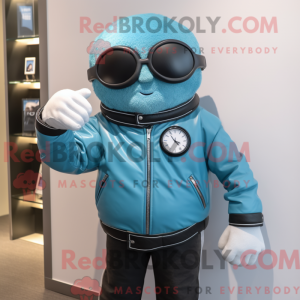 Mascot character of a Cyan...