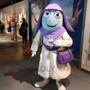 Lavender Gyro mascot costume character dressed with a Long Sleeve Tee and Handbags