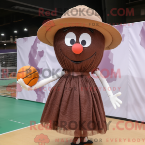 Mascot character of a Brown...