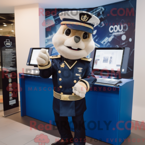 Mascot character of a Navy...
