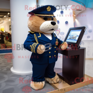 Mascot character of a Navy...