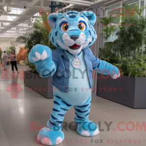Mascot character of a Cyan...