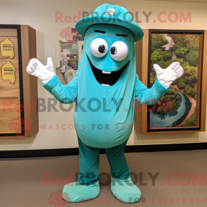 Mascot character of a Teal...