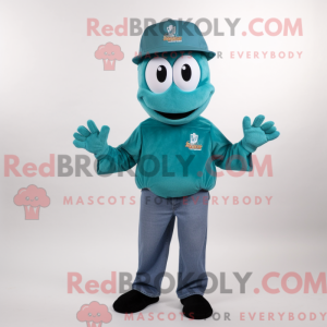 Maskotkarakter af en Teal...