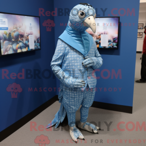 Maskottchen eines blauen...