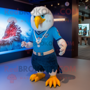 Blue Bald Eagle mascotte...