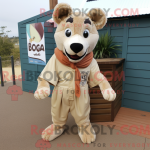 Mascota de un dingo beige...