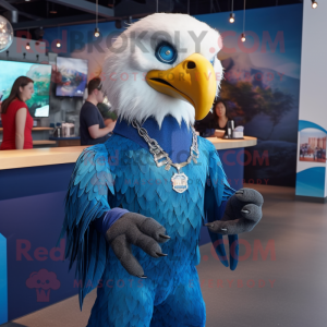 Blue Bald Eagle mascotte...