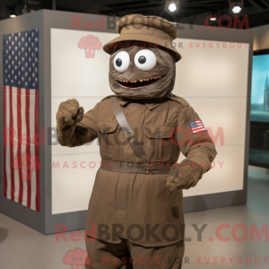 Mascot character of a Brown...