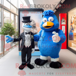 Mascot character of a Blue...