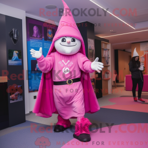 Maskottchenfigur eines Pink...