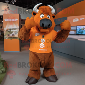 Orange Bison mascotte...