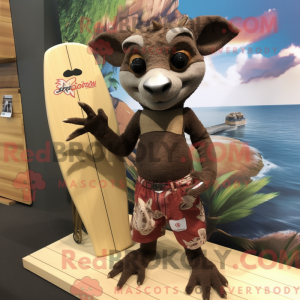 Mascot character of a Brown...