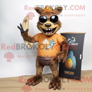 Mascot character of a Brown...