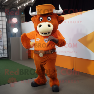 Orange Bison mascotte...