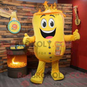 Postava maskota Yellow Bbq...