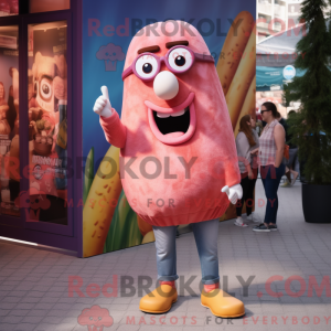 Mascot character of a Pink...