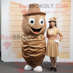 Mascot character of a Brown...