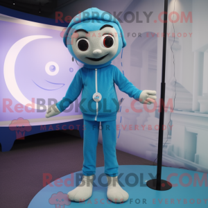 Maskottchen eines blauen...