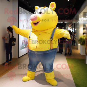 Yellow Sow maskot kostym...