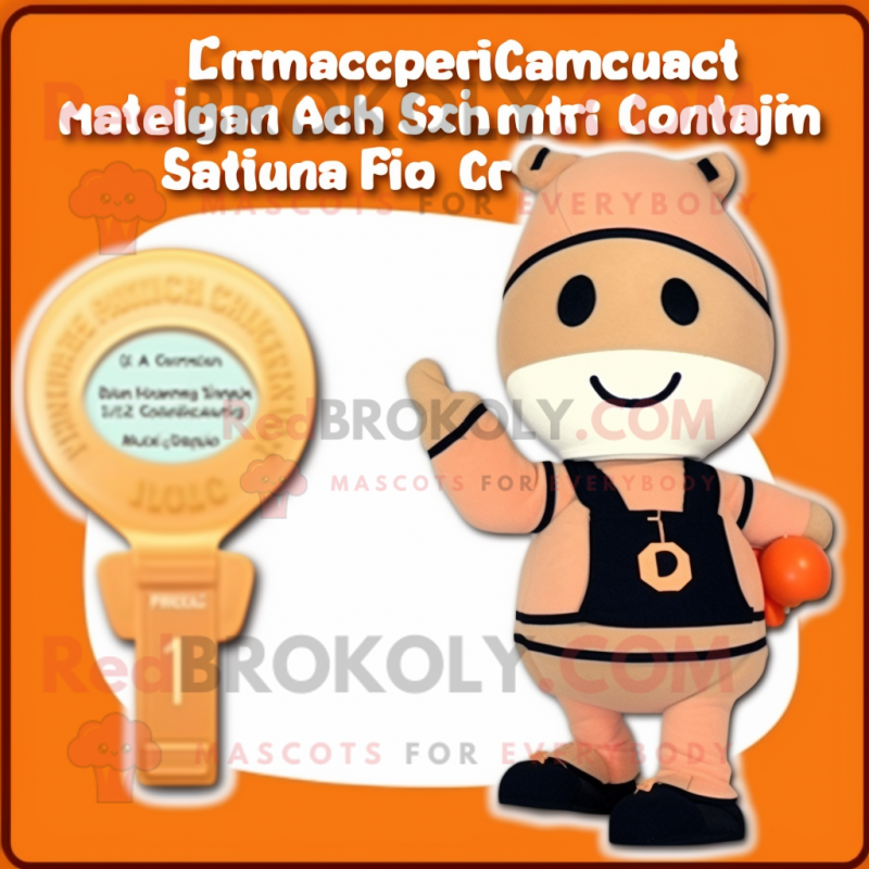 Peach Champagne mascot costume character dressed with a One-Piece Swimsuit and Mittens Peach Champagne mascot costume character dressed with a One-Piece Swimsuit and Mittens