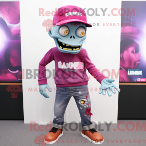 Máscara de zumbi magenta...