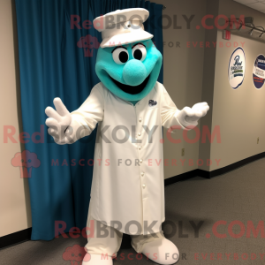 Mascot character of a Teal...