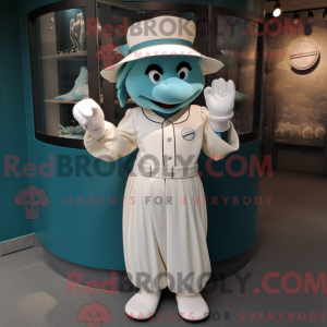 Mascot character of a Teal...