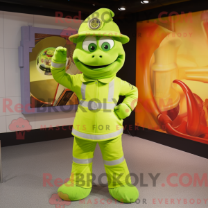 Postava maskota Lime Green...