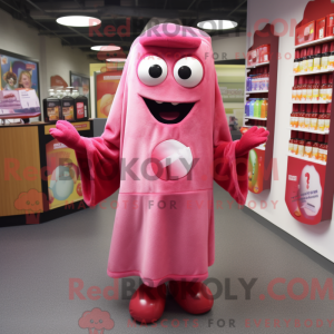 Mascot character of a Pink...