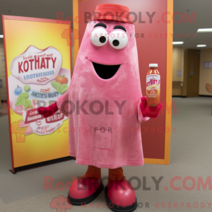 Mascot character of a Pink...