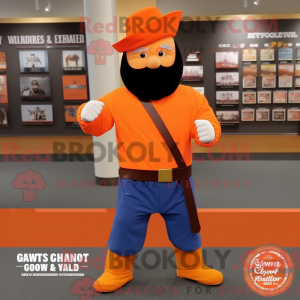 Postava maskota oranžového...