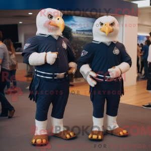 Maskot-karakter av en Navy...