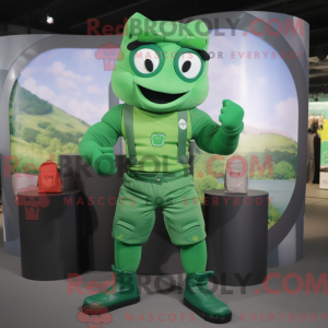 Mascot character of a Green...