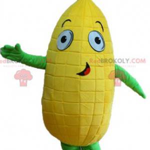 Mascote gigante de sabugo de milho amarelo e verde -