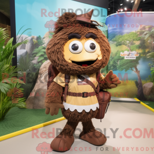 Mascot character of a Brown...