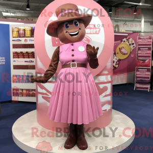 Mascot karakter van roze...