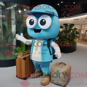 Mascot character of a Cyan...