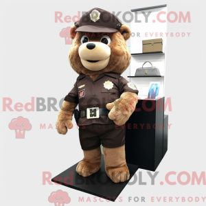 Mascot character of a Brown...