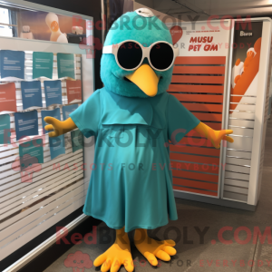Mascot character of a Teal...